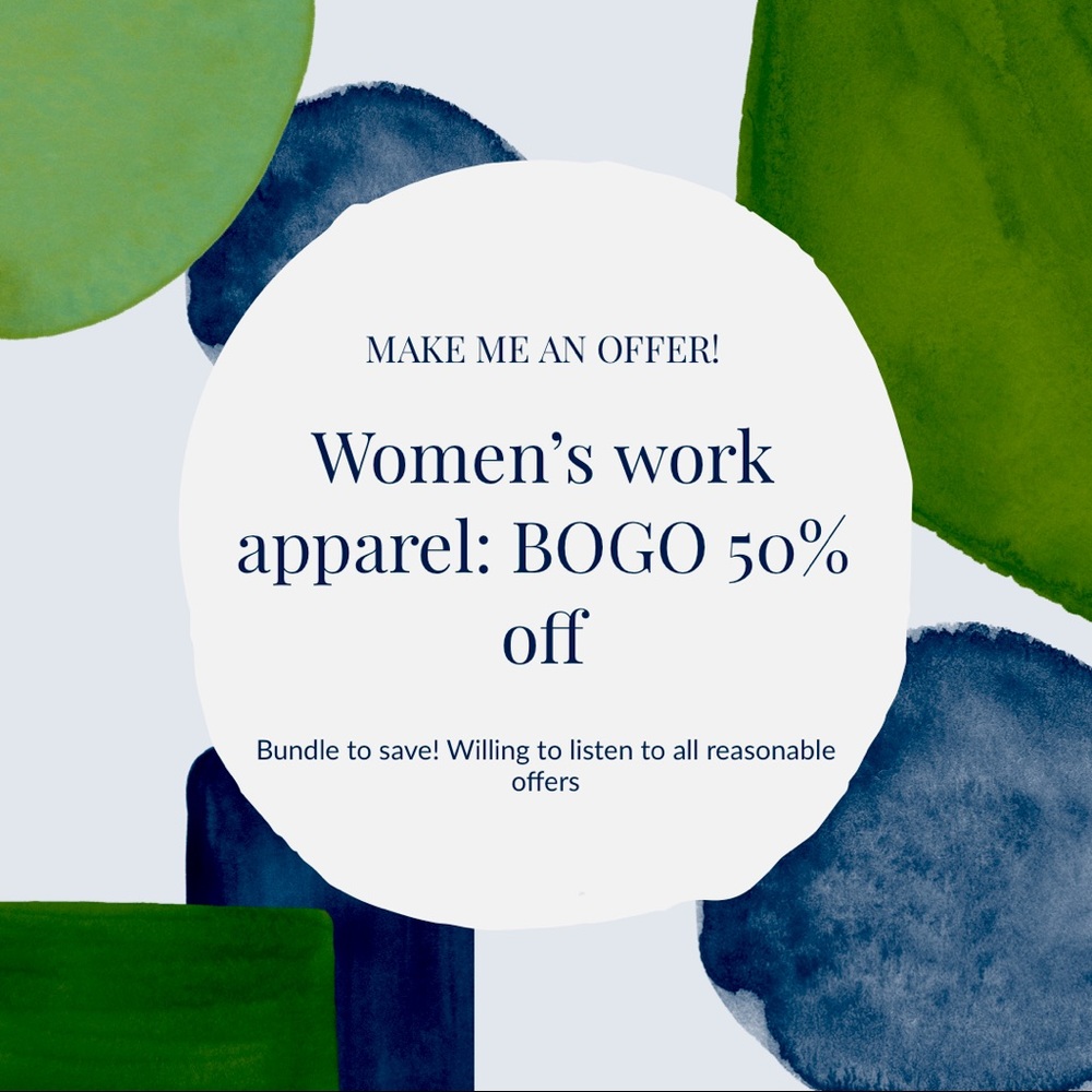 BOGO 50% OFF: work apparel